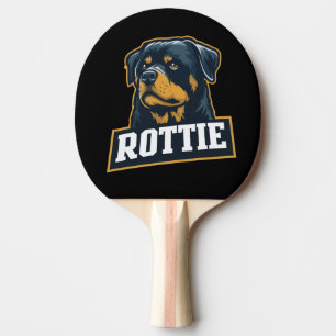 Raquette De Ping Pong Portrait de Rottie