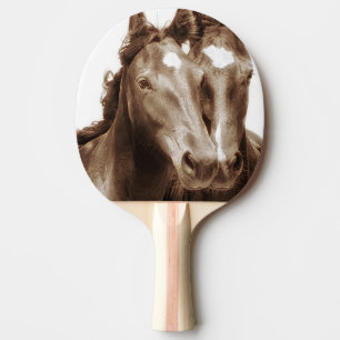 Raquette De Ping Pong Portrait III de cheval