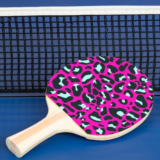 Raquette De Ping Pong Poster de animal de Cheetah Leopard rose moderne (Insitu)