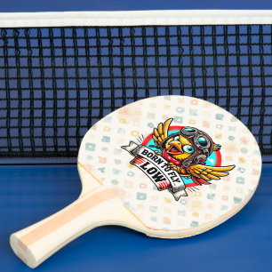 Raquette De Ping Pong Poulette Aviatrice