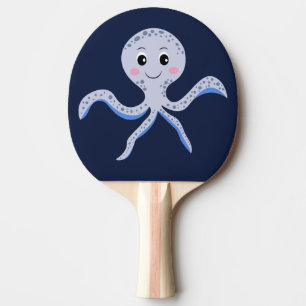 Raquette De Ping Pong Poulpe sous le motif enfants de la mer
