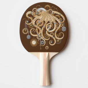 Raquette De Ping Pong Poulpe Steampunk Rétro Fantastique Mécanique