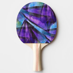 Raquette De Ping Pong pourpre sans couture de cubisme, art abstrait bleu