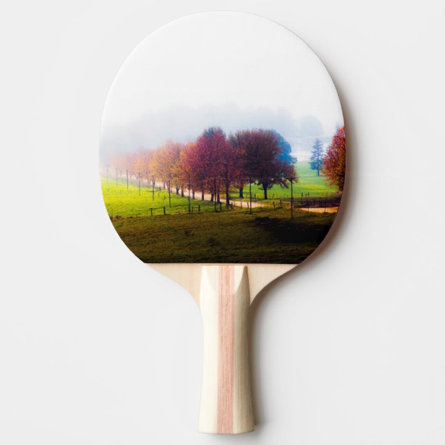 Raquette De Ping Pong Prairie brumeuse en automne (Devant)