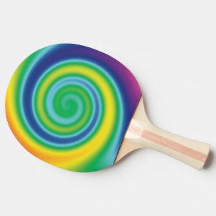 Raquette De Ping Pong Pride lgbtq lgbt rainbow colors swirl cool rad