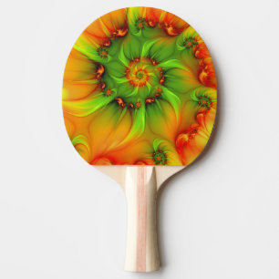 Raquette De Ping Pong Psychédélique colorée moderne art Abstrait fractal
