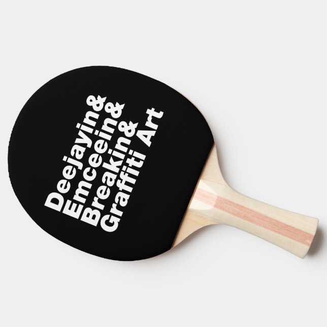 Raquette De Ping Pong Quatre éléments de l'Hip hop (Côté)