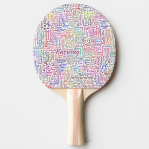 Raquette De Ping Pong Question Apprendre Nuage MotssTexte Motif Message