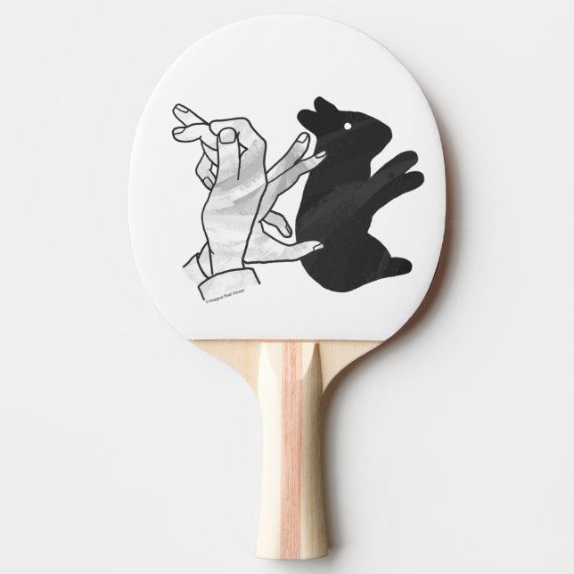 Raquette De Ping Pong Rabbit Silhouette main (Devant)