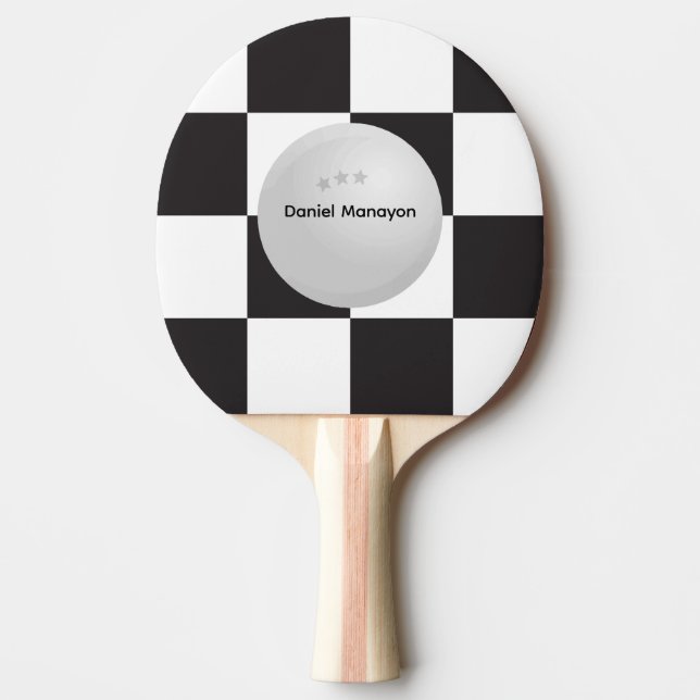 Raquette De Ping Pong Racing Flag, Custom Table Tennis, Checkered Sports (Devant)