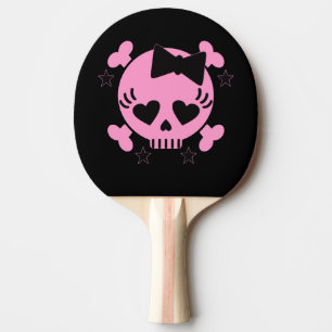 Raquette De Ping Pong Racket de tennis de table à crâne rose