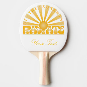 Raquette De Ping Pong RADIATE Be Sunshine Vintage Retro Gold Custom