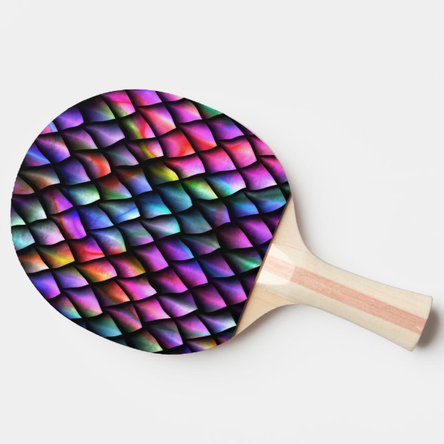 Raquette De Ping Pong Rainbow Dragon Scales Ping Pong Paddle (Côté)