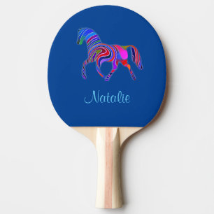 Raquette De Ping Pong Rainbow horse - ajouter un nom 