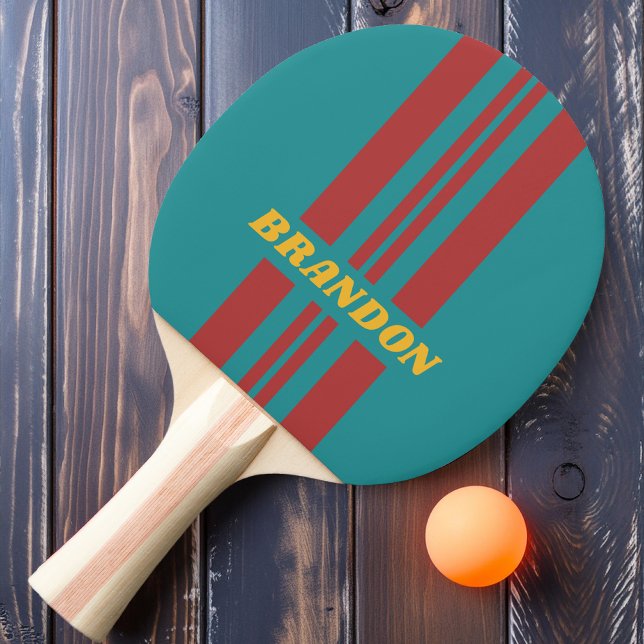 Raquette De Ping Pong Rallye de rubis avec nom (Créateur téléchargé)
