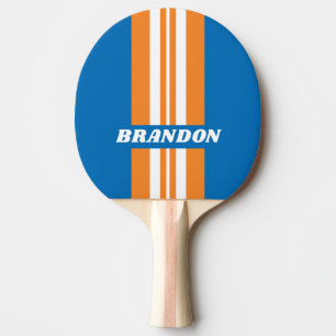 Raquette De Ping Pong Rallye rayé vintage New Amsterdam avec nom