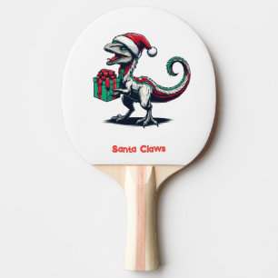 Raquette De Ping Pong rapace de Noël Santa hat