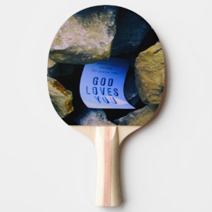 Raquette De Ping Pong Rappelez-vous l'Amour de Dieu pour vous. Foi chré