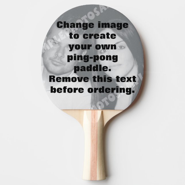Raquette De Ping Pong Raquette de ping-pong photo personnalisée (Devant)