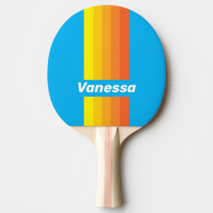 Raquette De Ping Pong Rayons de soleil sur mer avec nom