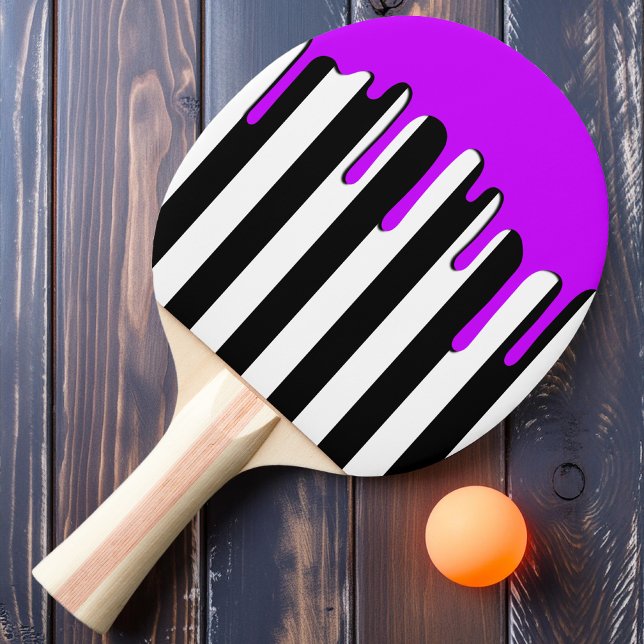 Raquette De Ping Pong Rayure Fantomatique Goutte Pourpre (Créateur téléchargé)