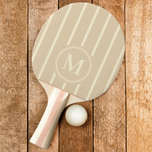 Raquette De Ping Pong Rayure Monogramme Couleur Dune de Sable