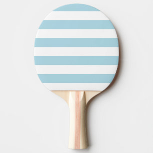 Raquette De Ping Pong Rayures Bleu Clair et Blanc