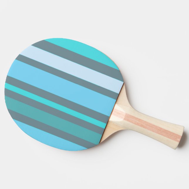 Raquette De Ping Pong Rayures bleues et vertes (Côté)