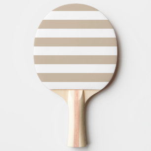 Raquette De Ping Pong Rayures Brown et blanches claires