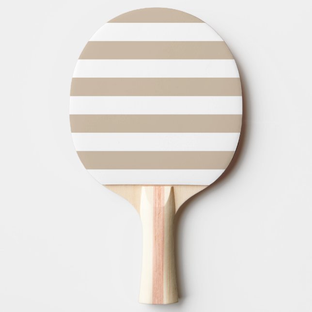 Raquette De Ping Pong Rayures Brown et blanches claires (Devant)