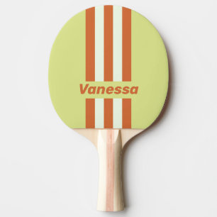 Raquette De Ping Pong Rayures de broche de cactus de désert rétro avec n