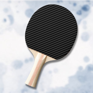 Raquette De Ping Pong Rayures diagonales étroites noires simples et noir