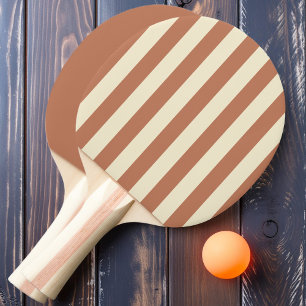 Raquette De Ping Pong Rayures et Uni Polo Rose Pâle