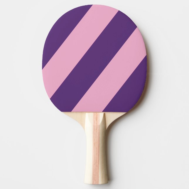 Raquette De Ping Pong Rayures gras ciel rose rétro (Devant)