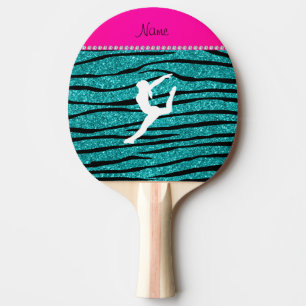 Raquette De Ping Pong Rayures nommées de zèbre de parties scintillante