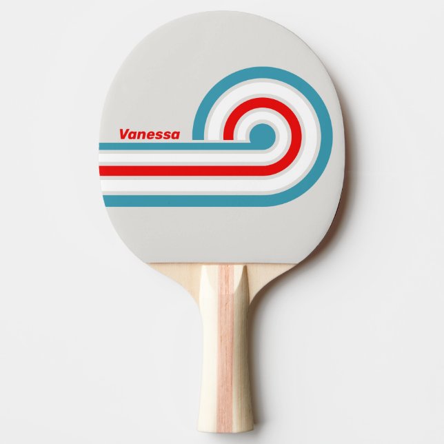 Raquette De Ping Pong Rayures ondulées Thunderbird avec nom (Devant)