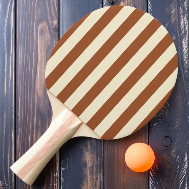 Raquette De Ping Pong Rayures Polo Couleur Soleil du désert (Créateur téléchargé)