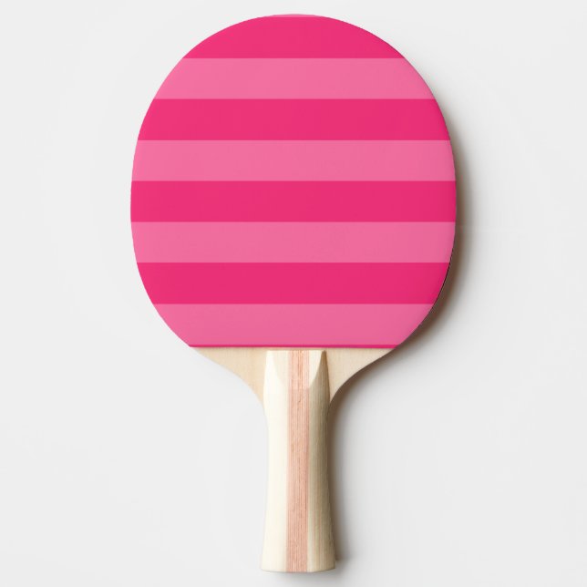 Raquette De Ping Pong Rayures rose pâle et rose chaud (Devant)