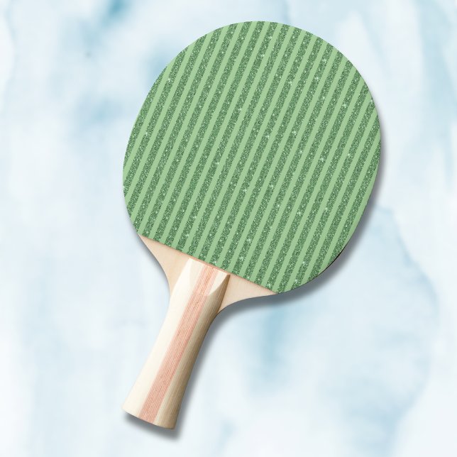 Raquette De Ping Pong Rayures verticales simples avec paillettes vert fo (Créateur téléchargé)