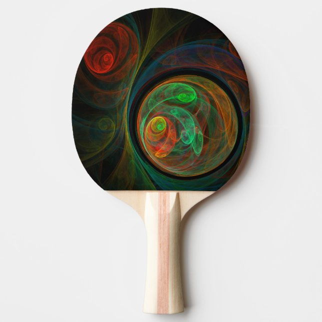 Raquette De Ping Pong Reborn Green Art Abstrait (Devant)