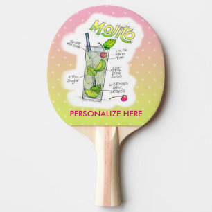 RAQUETTE DE PING PONG - RECIPE COCKTAIL MOJITO ART