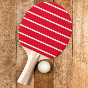 Raquette De Ping Pong Récolte de couleur rose Cerise rayée