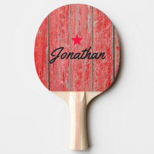 Raquette De Ping Pong Red Barn Boards Édition Signature Vintage Star