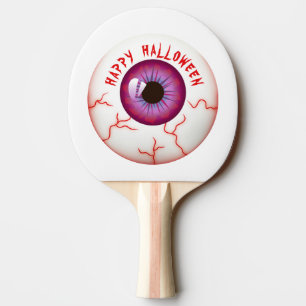 Raquette De Ping Pong Red Bloodshot Eyeball Happy Halloween
