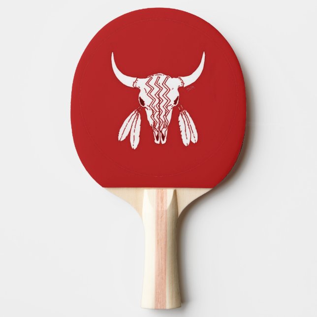 Raquette De Ping Pong Red Ghost Dance Buffalo ping pong paddle (Devant)