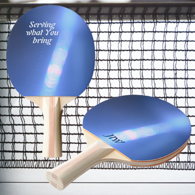 Raquette De Ping Pong Réfraction de lumière bleue (Créateur téléchargé)
