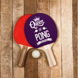 Raquette De Ping Pong Reine De Pong Nom Personnalisé Moderne Violet Fo