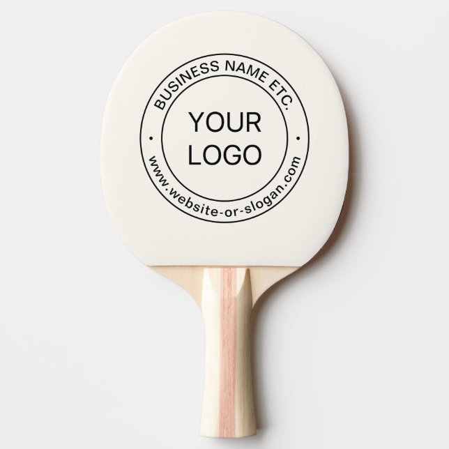 Raquette De Ping Pong Remplacement de logo facile & texte modifiable | B (Devant)