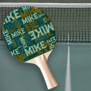 Raquette De Ping Pong Répéter la typographie de votre nom Cool