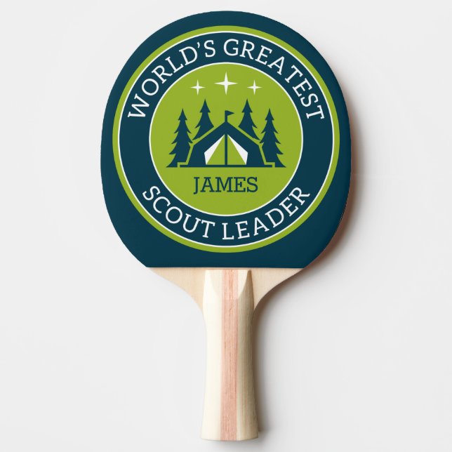 Raquette De Ping Pong Responsable scout personnalisé (Devant)